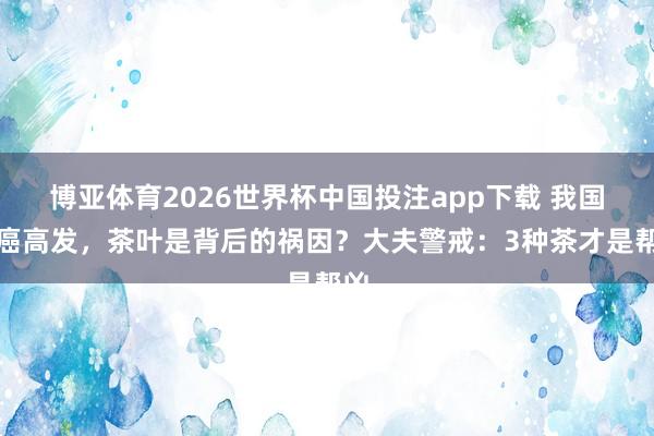 博亚体育2026世界杯中国投注app下载 我国肝癌高发,茶叶是背后的祸因?大夫警戒:3种茶才是帮凶