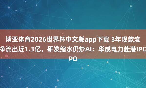 博亚体育2026世界杯中文版app下载 3年现款流净流出近1.3亿,研发缩水仍炒AI:华成电力赴港IPO