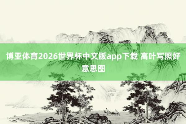 博亚体育2026世界杯中文版app下载 高叶写照好意思图