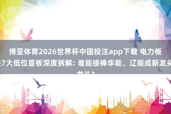 博亚体育2026世界杯中国投注app下载 电力板块7大低位首板深度拆解: 谁能接棒华能、辽能成新龙头?