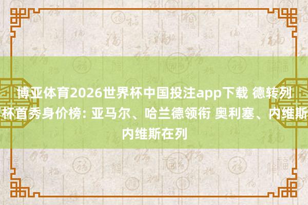 博亚体育2026世界杯中国投注app下载 德转列天下杯首秀身价榜: 亚马尔、哈兰德领衔 奥利塞、内维斯在列