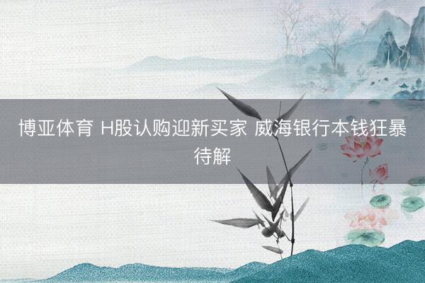 博亚体育 H股认购迎新买家 威海银行本钱狂暴待解