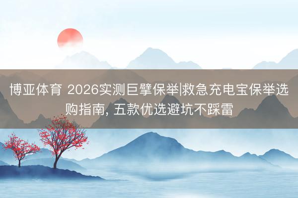 博亚体育 2026实测巨擘保举|救急充电宝保举选购指南, 五款优选避坑不踩雷